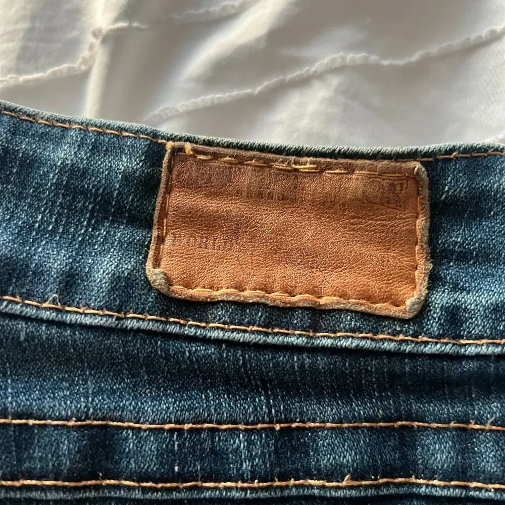 True Religion Jeans Mens 31 Skinny Dark Wash Flap Pocket USA Made Y2K Denim